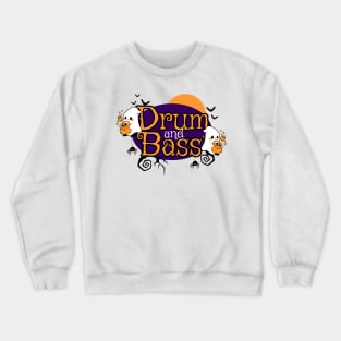 DRUM AND BASS - Trick Or Beat Ghosts (orange/purple) Crewneck Sweatshirt